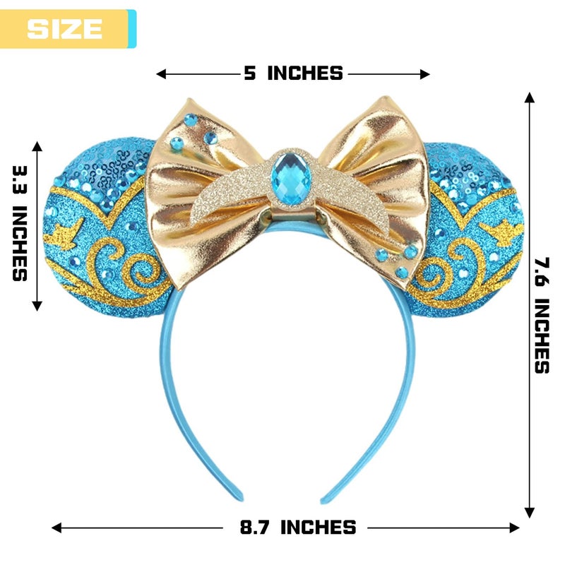 MADO Aladdin Mouse Ears Headband for Women, Girls, and Boys - Park Headbands (JSM-diamond) - Image 3